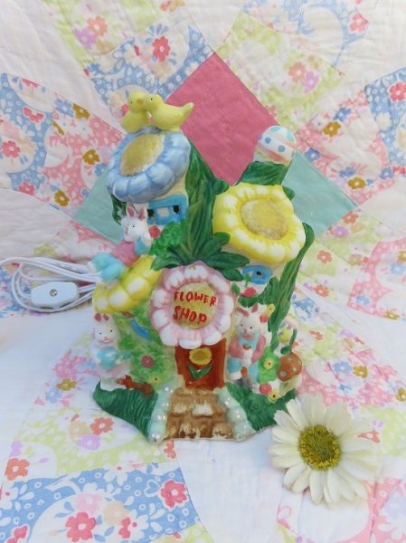 画像1: Flower Shop Ceramic Lamp (1)