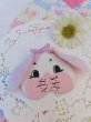 画像1: Wooden Bunny Brooch (1)