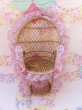 画像2: Wicker Doll Peacock Chair Pink (2)
