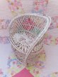 画像5: Wicker Doll Bench White (5)