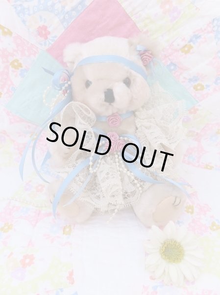 画像1: Romantic Teddy Bear Blue S (1)