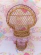 画像3: Wicker Doll Peacock Chair Pink (3)