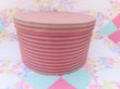 画像3: Pink×White Stripe Hat Box (3)