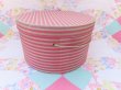 画像2: Pink×White Stripe Hat Box (2)