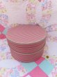 画像1: Pink×White Stripe Hat Box (1)