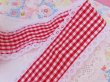 画像3: Gingham Red Thick Ribbon (3)