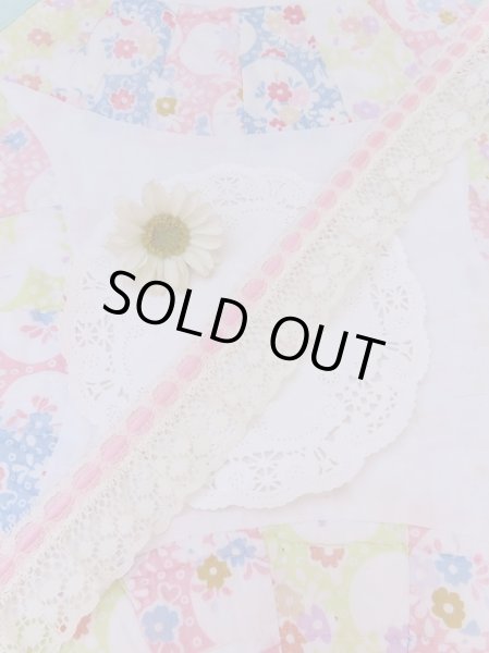 画像1: Frill Lace & Pink Ribbon Trim (1)