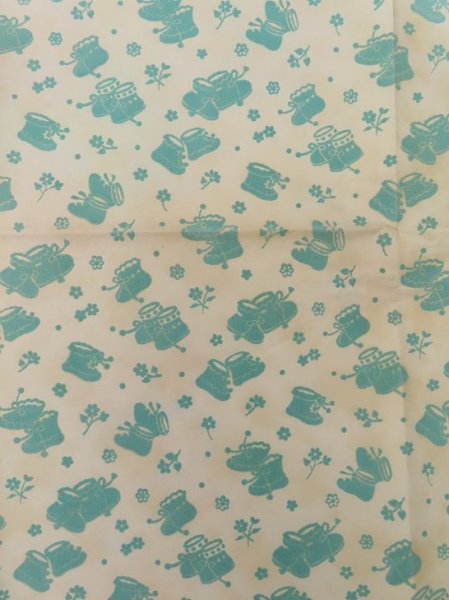画像1: Wrapping Paper Baby Booties Frocked (1)