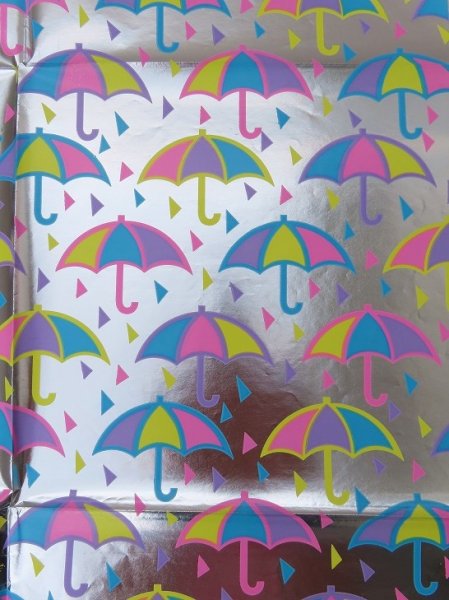 画像1: Wrapping Paper Metallic Umbrella (1)