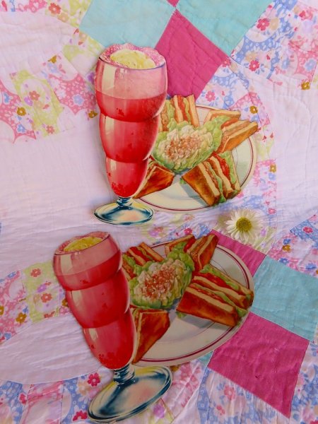 画像1: Die-cut Sign Sandwich & Milk Shake (1)