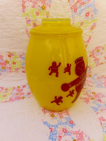 画像3: Ginger Bread Man Cookie Jar Yellow (3)