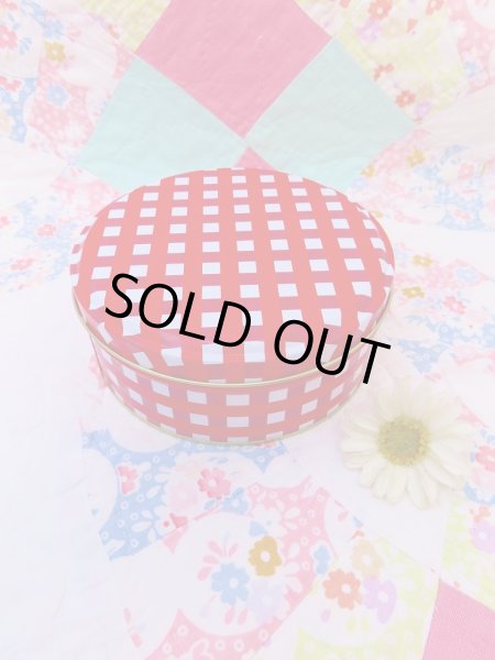 画像1: Red×White Check Can Round (1)