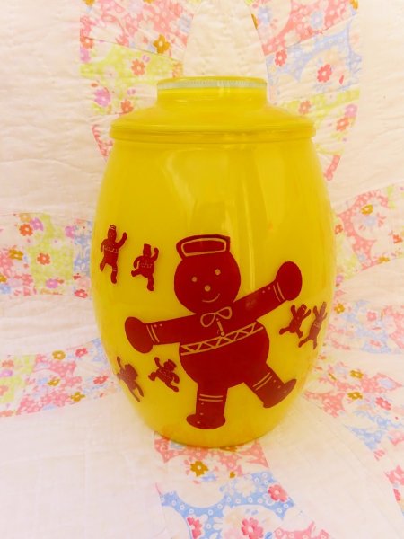 画像2: Ginger Bread Man Cookie Jar Yellow (2)