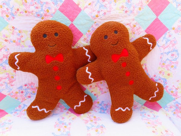 画像6: Pile Fleece Gingerbread Pillow Doll (6)
