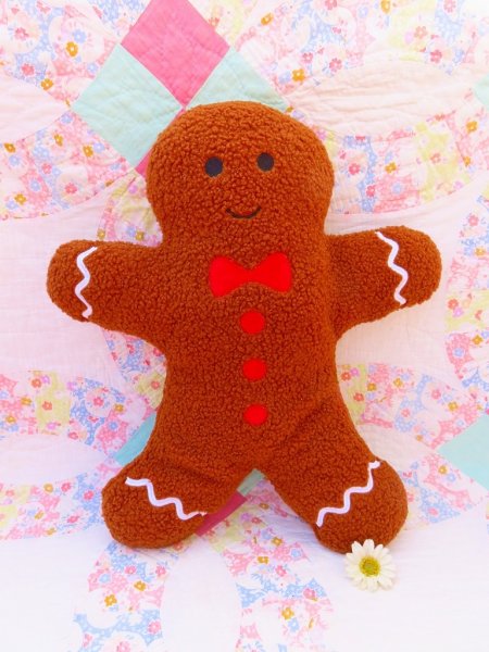 画像1: Pile Fleece Gingerbread Pillow Doll (1)