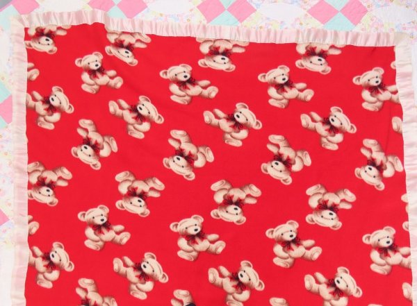 画像5: Teddy Bear Blanket Red (5)