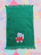 画像2: Christmas Cat Applique Towel Green (2)