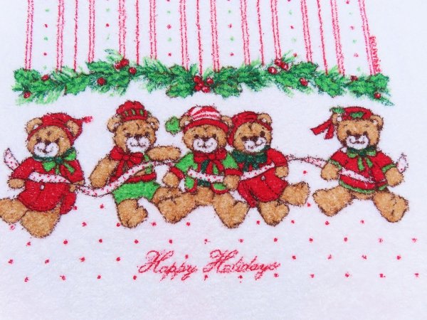 画像3: Christmas Teddy Bear Kitchen Towel (3)