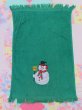 画像2: Snowman Applique Towel Green (2)