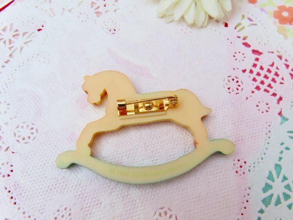 画像3: Christmas Rocking Horse Pin (3)