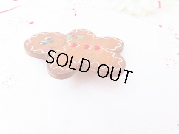画像6: Wooden Gingerbread Pin (6)