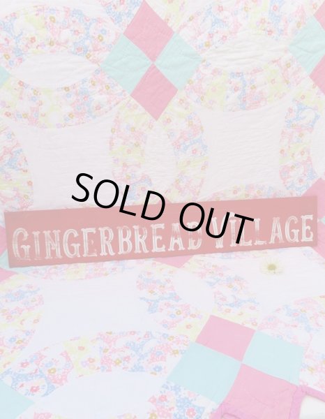 画像1: Gingerbread Village Wooden Sign (1)