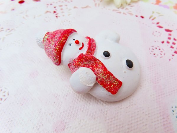 画像5: Glitter Snowman Pin (5)
