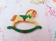 画像2: Christmas Rocking Horse Pin (2)