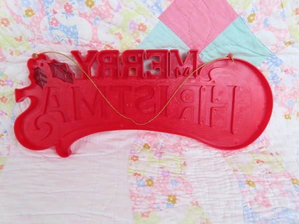 画像3: Merry Christmas Plastic Sign (3)