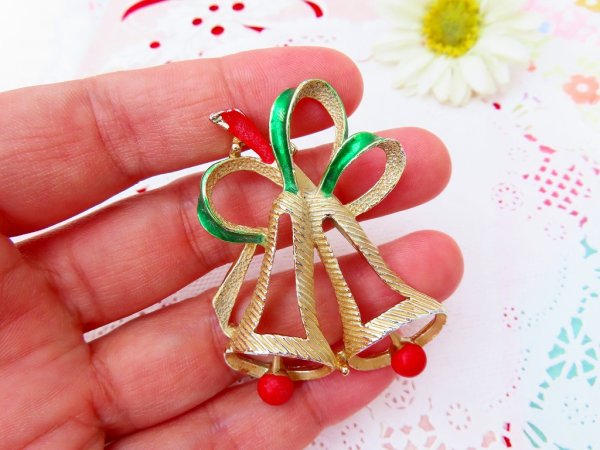 画像7: Christmas Bells Brooch (7)