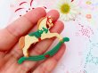 画像6: Christmas Rocking Horse Pin (6)