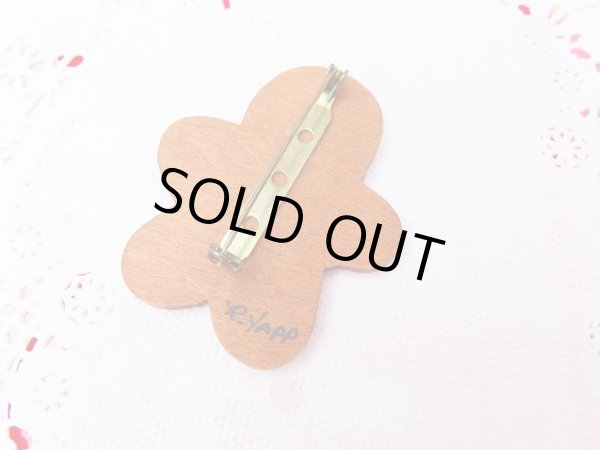 画像3: Wooden Gingerbread Pin (3)