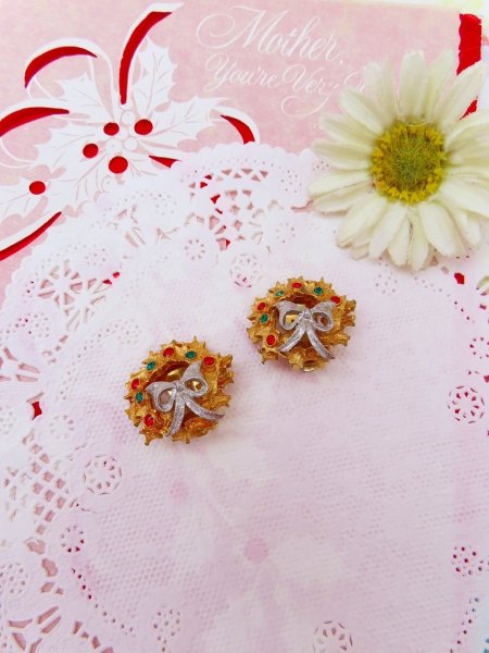 画像1: Gold Wreath Clip Earring (1)
