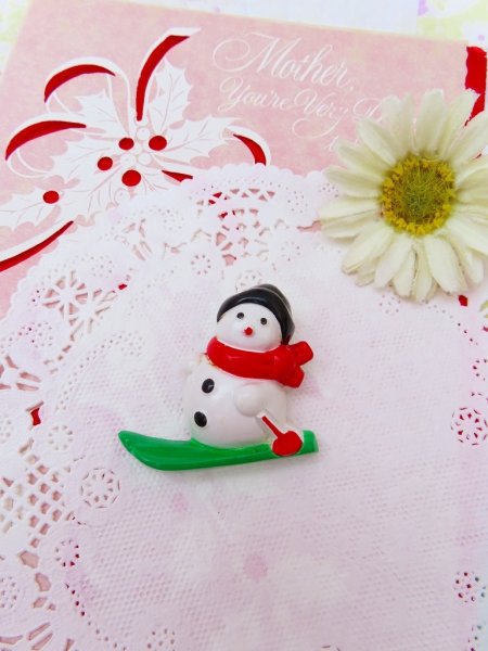 画像1: AVON Ski Snowman Pin (1)