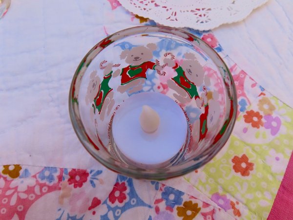 画像8: Mini Glass Candle Holder Bear (8)