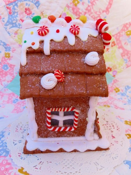 画像4: Gingerbread Clay House Lamp (4)