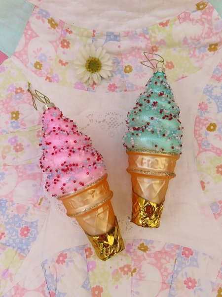 画像1: New Glass Ornament Soft Cream (1)