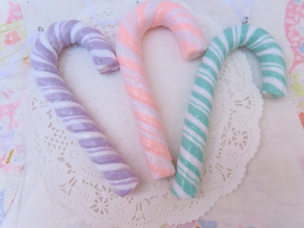 画像2: New Clay Pastel Candy Cane Set (2)